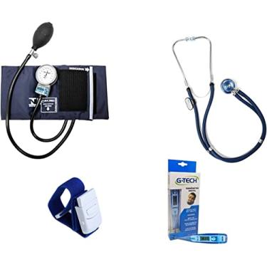 Imagem de Kit Academico De Enfermagem + Garrote + Termometro + Estojo COR:Azul