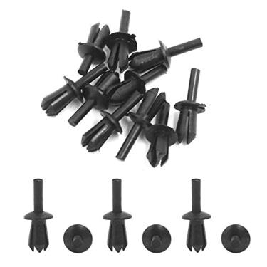 Imagem de TECKEEN 50 peças de clipes de retentor de plástico preto de 2,3 cm 5 mm para carro prendedores de carro com pino de empurrar rebites para BMW
