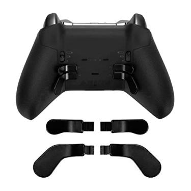Imagem de Pás do controlador Material de metal de aço inoxidável premium 4 peças para pás do controlador Elite Compatível com a série de controle sem fio Xbox One Elite 2.(Preto)