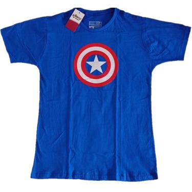 Imagem de Camiseta Capitão América Marvel Vingadores Piticas Azul