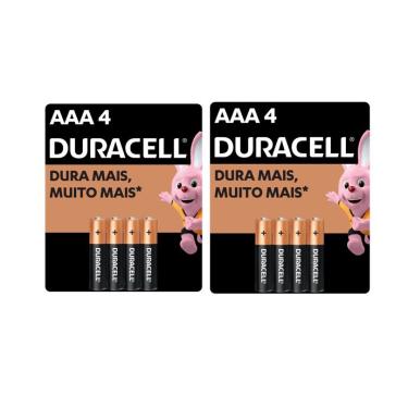 Imagem de Kit com 8 Pilhas Alcalina Duracell Palito aaa (2 packs c/4)