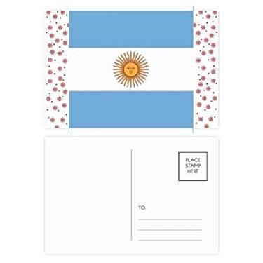 Imagem de Bandeira Nacional da Argentina América do Sul País Natal Natal Flor Celebração Cartão Postal Bênção Cartão de Correio