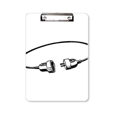 Imagem de Tomada de cabo de carregamento padrão prancheta pasta, bloco de anotação, placa de apoio A4