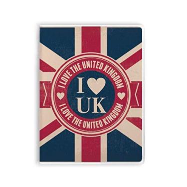 Imagem de Diário de capa macia I love The United Kingdom Union Jack Bandeira do Reino Unido