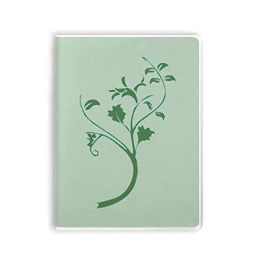 Imagem de Caderno de folhas verdes com estampa de flores para goma de goma