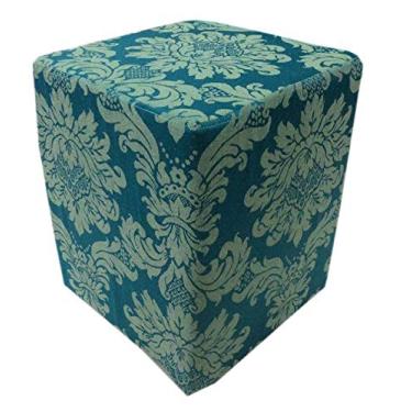 Imagem de Puff Quadrado Jacquard Verde