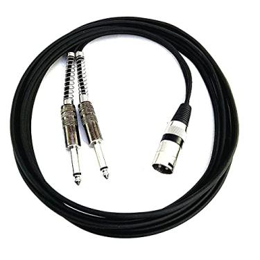 Imagem de Cabo de Áudio Blindado Y Canon XLR Macho P10 Mono Duplo Profissional 8 Metros