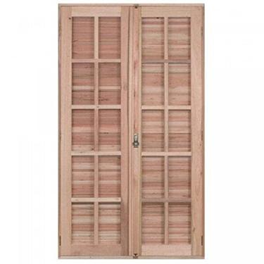 Imagem de Porta Janela de Abrir com Caixilhos de Abrir para Vidro Quadriculado e Venezianas Rondosul