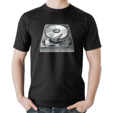 Imagem de Camiseta Algodão Disco Rígido Hd - Foca Na Moda