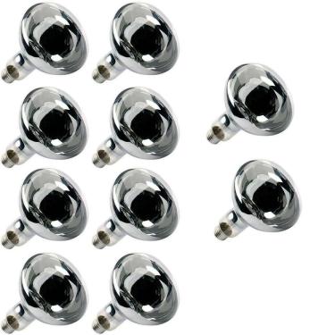 Imagem de Kit 10 Lampada Secagem Infravermelha 250W 110V E27 Estufa