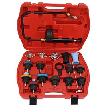 Imagem de Kit De Testador De Pressão De Refrigerante/radiador/sistema De Resfriamento Vomeko 18 PCS, Kit De Testador De Vazamento De Pressão De Radiador Universal, Para Carros, Motocicletas, Caminhões, Transpor