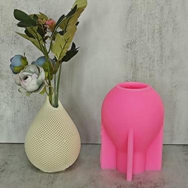 Imagem de Vaso em forma de gota de água, molde de silicone epóxi, gesso de concreto, planta, molde de argila de cimento