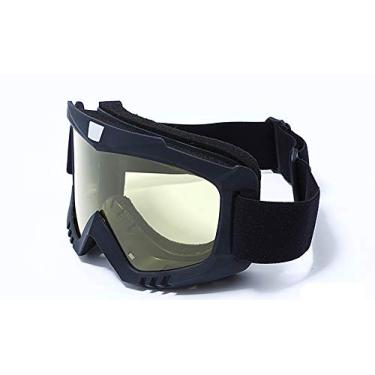 Imagem de DPLUS Óculos de motocicleta, óculos de esqui, óculos de quadriciclo anti-UV ajustável, para equitação, off-road, proteção tática, militar, para homens, mulheres, crianças, jovens e adultos (amarelo)