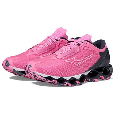 Imagem de Mizuno Tênis de corrida feminino Wave Prophecy 12, Sakura brilhante/azul ombré, 6
