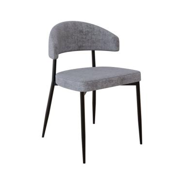 Imagem de Cadeira Bless Fixa com 4 Pés 55 X 52,5 X 77,5 Cm com 1 Unidade Cinza/Preto