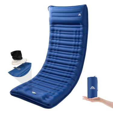 Imagem de ACVOD Almofada de dormir para acampamento, extra espessura, inflável de 12 cm, tapete de acampamento ultraleve à prova d'água com colchão de ar embutido para mochila, caminhadas, barracas, viagens
