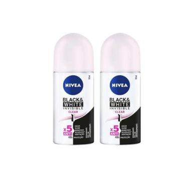 Imagem de Desodorante Roll-On Nivea 50Ml Fem Invisible Clear - Kit 2Un