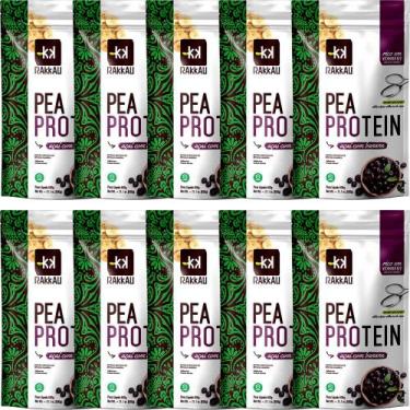 Imagem de Kit 10 Pea Protein Açaí e Banana Rakkau 600g Vegano Proteína