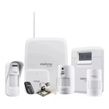 Imagem de Kit Amt 8000 S/ Fio Sensores Gprs Teclado E Sirene Intelbras