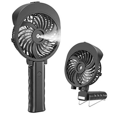 Imagem de HandFan Ventilador portátil, resfriado a água, bateria recarregável por USB, com mini ventilador de mesa de 3 velocidades 2 em 1 com soquetes de laptop para viagem, casa
