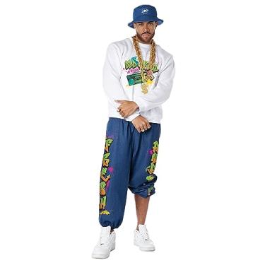 Imagem de California Costumes Hip Hop masculino dos anos 90, Multi, Large (42-44" chest)
