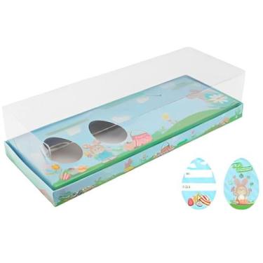 Imagem de Caixa Ovo de Colher Kit Confeiteiro - 100g Coelho Campestre - 5 unidad