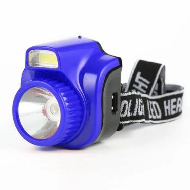 Imagem de Lanterna Cabeça 2led Fort Capacete Recarregável Profissional - Tesla S