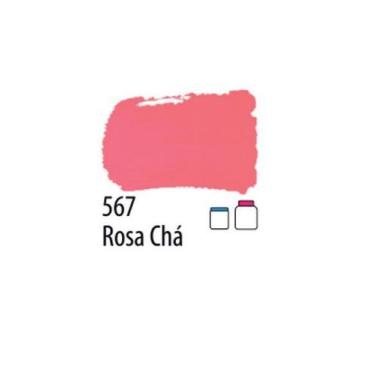 Imagem de Tinta Pva Fosca para Artesanato 500ml - Acrilex, 567 - ROSA CHá