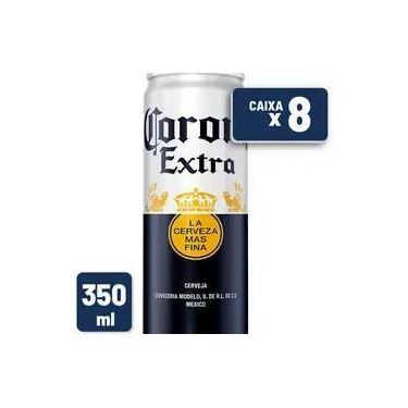 Imagem de Cerveja Corona Lata 350ml Caixa c/ 8 un 1x8 Unidades  350ml LATA - AMB