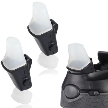 Imagem de FWUNYVN 2 peças de reposição para garrafa de água Contigo Aubrey Kids, acessórios de tampa de copos infantis para Contigo, bicos de substituição para copos infantis com canudos e tampas, preto