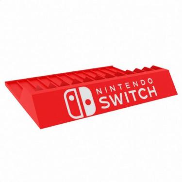 Imagem de Suporte Jogos Nintendo Switch 12 espaços - choice, VERMELHO