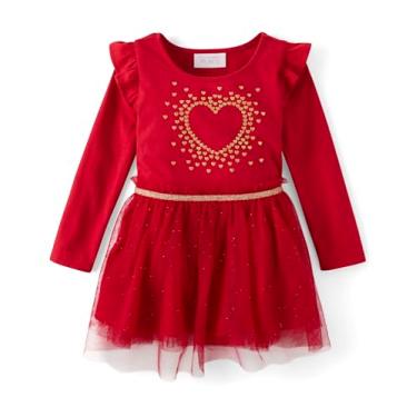 Imagem de The Children's Place Vestido moderno de manga comprida para bebês meninas e crianças pequenas, Tutu de Dia dos Namorados, 6-9 Meses