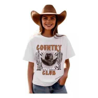 Imagem de Camiseta Cowgirl Feminina - Estilo Country Club Boiadeira - Loja Dinka