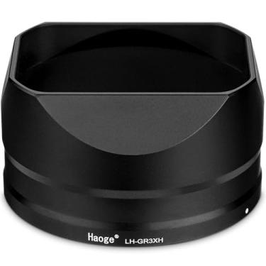 Imagem de Haoge Para-sol quadrado de metal para acessórios de câmera RICOH GRIIIX GR3X HDF
