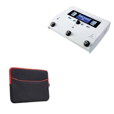 Imagem de BoxWave Capa compatível com TC Helicon Play – SoftSuit com bolso, bolsa macia de neoprene com manga e bolso com zíper – Preto Jet com acabamento vermelho