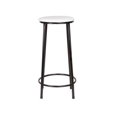 Imagem de Banqueta Alta Sem Encosto Multiuso Sua Casa Top Cozinha Americana Balcão Area Gourmet Aço (BRANCO)