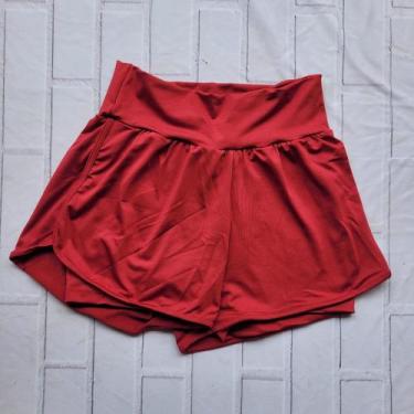 Imagem de Short Duplo Fitness Academia Feminino Short Treino Caminhada Ginastica