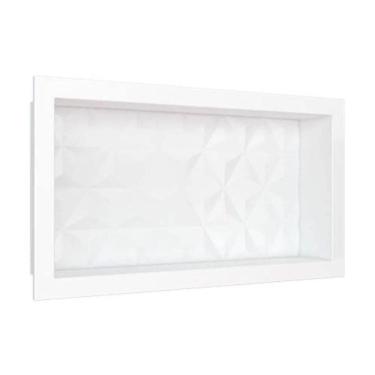Imagem de Nicho Texturizado Marmore Sintético Cozimax - 60x30cm - Branco