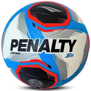 Imagem de Bola Futebol Penalty S11 R2 Campo Grama Profissional Tamanho Oficial - Original (Branco-Azul-Vermelho)
