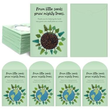 Imagem de MotiMind Envelope de sementes para lembrancinhas do Dia da Terra, 100 peças, com janela, pacotes de armazenamento de sementes espessos, pacotes de sementes, envelopes de sementes de flores silvestres