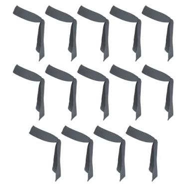 Imagem de PATIKIL Tiaras de cabeça, 14 peças, faixa de cabeça de karatê Ninja ajustável, esportiva, com absorção de suor, para treino para homens e mulheres, corrida, tênis, ioga, cinza escuro
