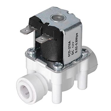 Imagem de MUNEFE plástico elétrico válvula solenóide, 3/8in conector rápido normalmente fechado solenóides válvulas para purificador de água do ar (DC12V)