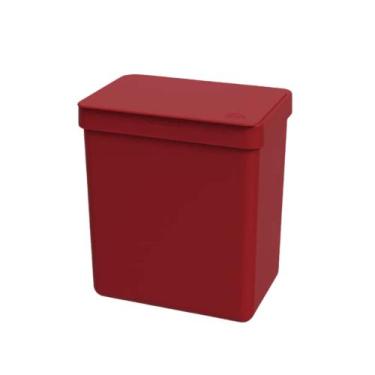 Imagem de Lixeira com Tampa Coza Single 2,5 Litros Vermelho Bold Brinox - 17009/