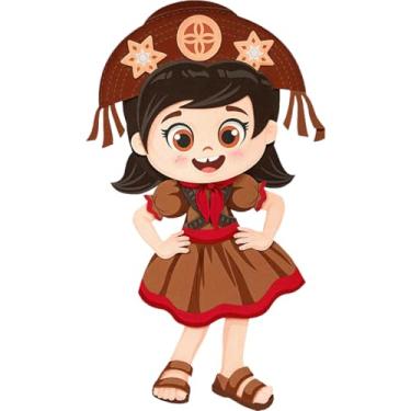 Imagem de Decoração de Festa Junina Painel Maria Bonita 3D em EVA Cangaceira Grande 54 cm pra Festa Junina Escola Quadrilha São João