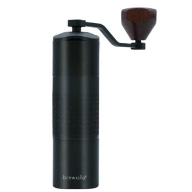 Imagem de Brewista Moedor de café manual Artisan Meteoro, moedor cônico de aço inoxidável com 18 configurações ajustáveis, expresso portátil, moedor de grãos de café Moka, alça destacável, capacidade de 25-30 g