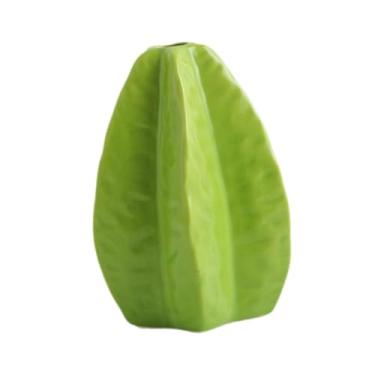 Imagem de Generic Vaso de flor de cerâmica Arranjo de flores Decoração em forma de decoração em forma de estoque Pote de planta de armazenamento para prateleira mesa de, Verde