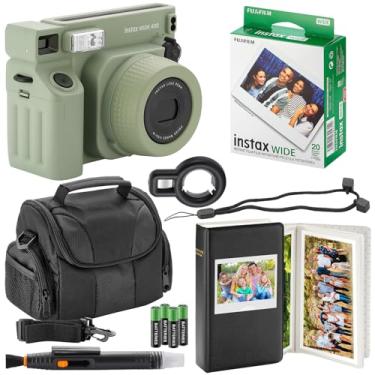 Imagem de Fujifilm Câmera instantânea Instax Wide 400 + capa para câmera + 4 pilhas AA + álbum de fotos, caneta de limpeza (20 folhas)
