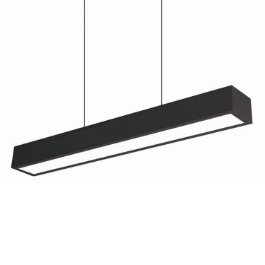 Imagem de Lustre Pendente Newline Sobrepor V 468 Led Bivolt Preto 3000k Luz Amarela