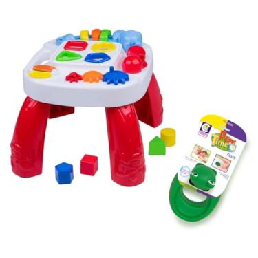 Imagem de Kit Mesa de Atividade Vermelha + Floater Sapo Play Time Cotiplás 2390+2249