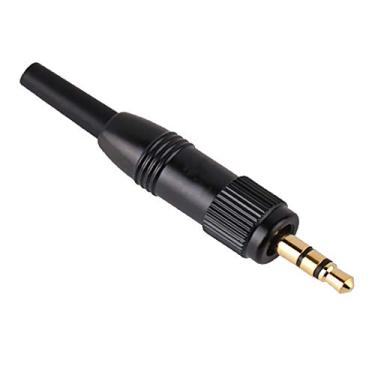 Imagem de CANFON 3,5 mm (1/8 polegada) TRS macho parafuso trava estéreo DIY conector adaptador de áudio compatível com Sennheiser Sony Saramoinc BOYA Comica Lavalier microfone (4 mm)